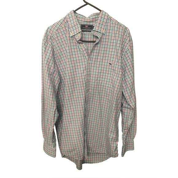 Vineyard Vines Men's Pastel Plaid Button Down Shirt 100% Cotton - Picture 1 of 4